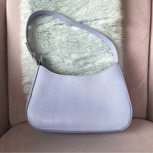 Cute Lavender Vegan Leather Shoulder Bag